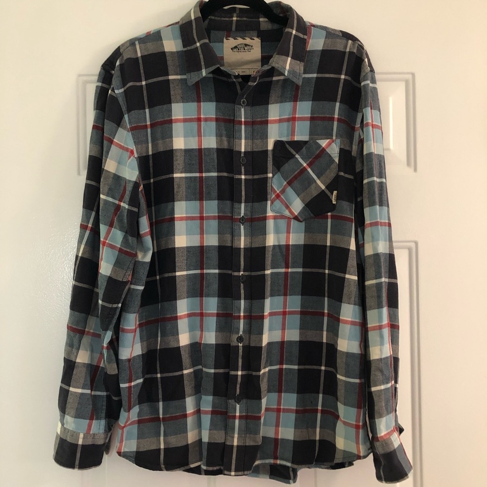 Vans plaid button up shirt